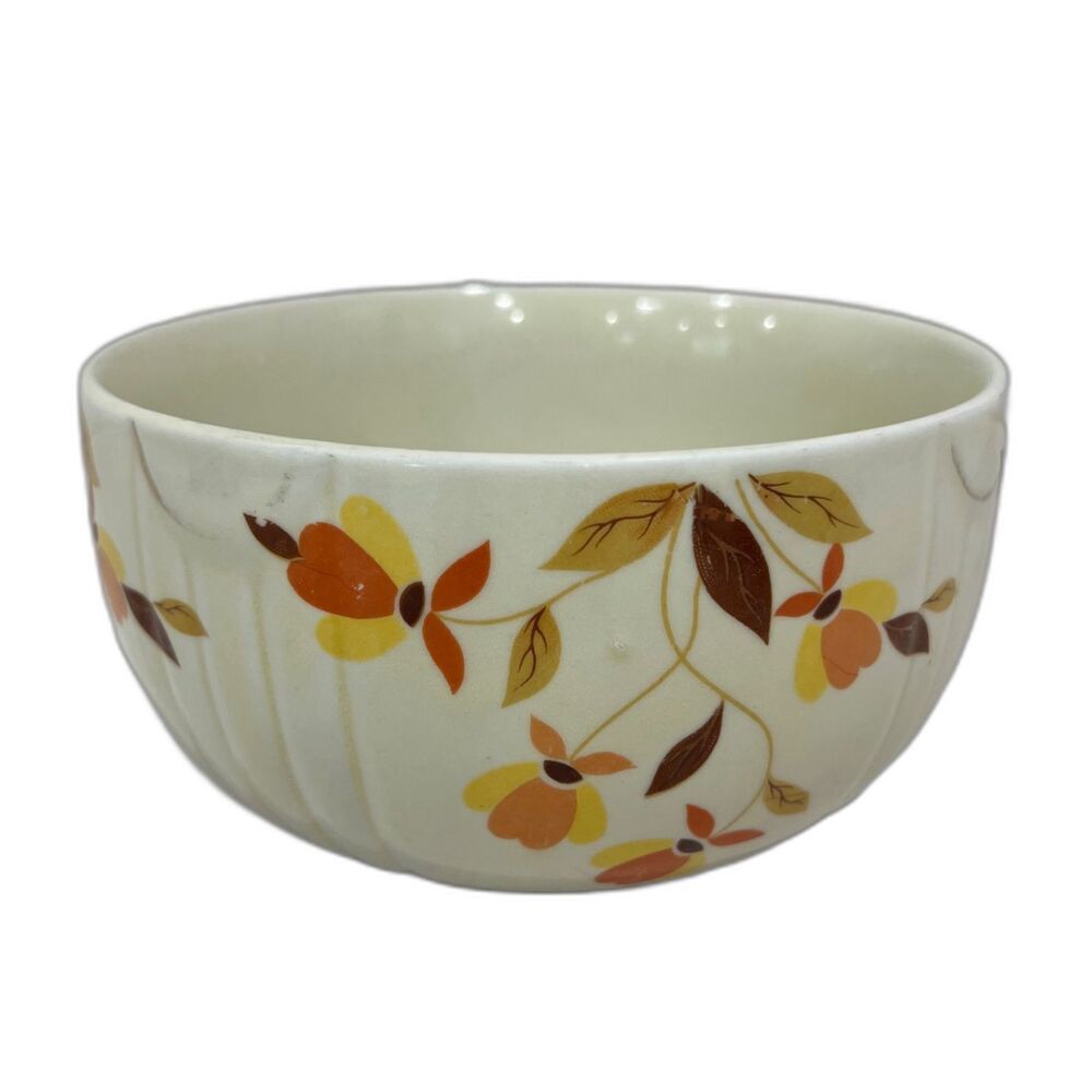 VTG 1960s Mid-Century Modern Bowl Halls Superior Quality Kitchenware Autumn Leaf - Picture 2 of 7